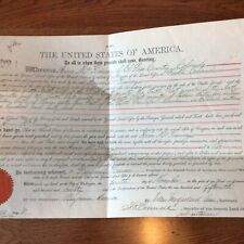 President Benjamin Harrison Autograph signed Document Rare Presidential History picture