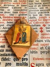 RARE GREEK RELIC St Constantine & St Helen : Special with wax seal - Venice 1910 picture