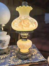 BEAUTIFUL Vintage Gone With The Wind Hurricane /Parlor /Bedroom Lamp 3 Way Light picture