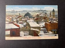 Mint Judaica German Postcard Jerusalem Palestine Snow City View picture