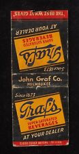 1930s SODA Graf's Super-Saturated Beverages Since 1873 John Graf Co Milwaukee WI picture