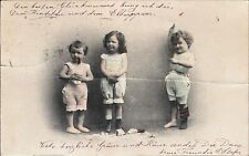 1904  PC Cute Children with colorized clothing picture
