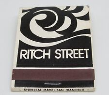 Ritch Street Gay Bath Health Club SAN FRANCISCO California FULL Matchbook picture