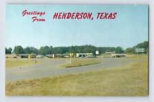 Postcard Texas Henderson TX Road Traffic Circle 1960s Unposted Chrome picture