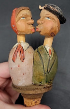 Anri Italian Hand Crafted Bottle Stopper Eye Short Kissing Couple picture
