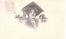 The Graduate    Postmarked 1909    Sepia  Postcard 5103   picture