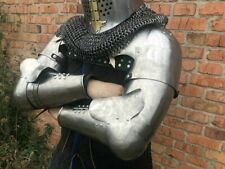 Medieval Knight Warrior Larp Pair Of Pauldrons With Hand Guard Bracers Set 18 Ga picture