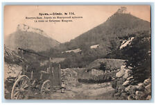 Crimea Russia Postcard The Road to Mangoun Fortress 1913 Posted Antique picture