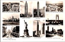 Vintage RPPC Postcard Ten Views of New York City NY New York               G-439 picture