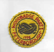 OLD 1976 WoodbadgePart I Peterborough ~ FELT picture