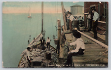 Postcard St. Petersburg, Florida Fishing Boat At A.C.L. Dock, Boat, Fish A723 picture