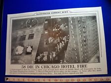 1946 Illustrated Current News Photo History Chicago Illinois FIRE LaSalle Hotel picture