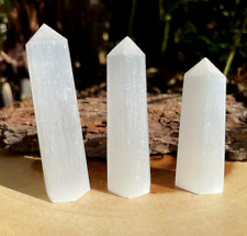 A+ Grade White Selenite Tower Point Obelisk Protection | Energy | Mind | Calming picture