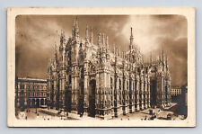 1911 RPPC Cathedral Il Duomo Milan Italy Postcard picture