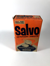 Vintage SALVO Laundry Detergent Soap Tablets- 2/3 FULL Box picture