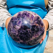 6920g   Natural Dream Amethyst Quartz Crystal Sphere Ball Reiki Healing HH1924 picture