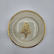 Rare Vintage Lenox China Eternal Christmas Holly Tree Salad Plate 8 1/8