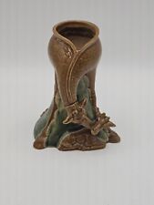 Vintage Ceramic Pottery Giraffe Mom And Baby Planter Vase 6 Inch  picture