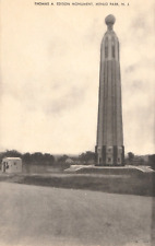 Thomas A. Edison Monument-Menlo Park, New Jersey NJ-antique unposted postcard picture