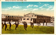 Setting Up Excercise, Camp Dodge, Iowa - Unposted Postcard picture
