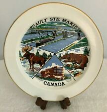 Vintage Sault Ste. Marie Canada Souvenir Collector's Plate - 7 1/2