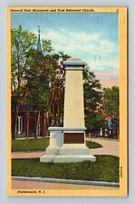 Hackensack NJ- New Jersey, General Poor Monument, Antique Vintage c1947 Postcard picture