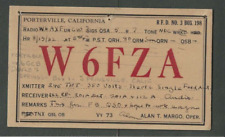 1932 Early Ham Radio (QSL) Card Call Letters W6FZA Porterville Ca picture