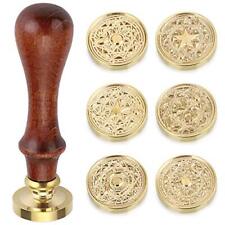 ownmy 6 pcs wax seal stamp set with magic symbols wax stamp heads and wooden han picture