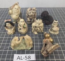 ** (VINTAGE) (9) Chinese Resin Figurines (UNUSUAL) AL-58 picture