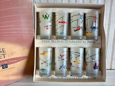 Vintage Federal Libbey Frosted Calder Mobile Glasses Tumblers Mid Century picture
