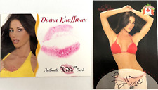 Lot of 2 BENCHWARMER Model/Actress DIANA KAUFFMAN Auto/Kiss Cards picture