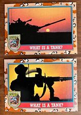 1991 Topps Desert Storm 140 A/B Error + COR What Is A Tank? Variation SP Tough picture