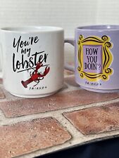Friends Set Of 2 Purple And White Mugs picture