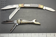 Schrade 34OT & SLEGBS Lot of 2 Very Good USED Pocketknives picture