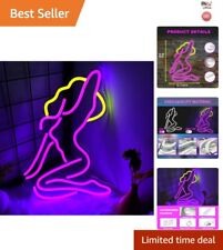 Pink Lady Back Neon Sign, LED Lady Neon Sign for Bedroom, USB Lady Back-Pink picture