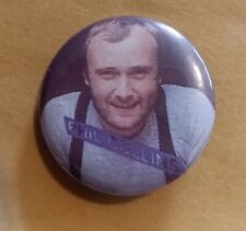 Vintage 1980s PHIL COLLINS button pin rock badge pinback 1.25