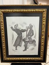 Jewish art hasidim dancing print framed picture