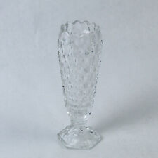 Vintage Fostoria American Clear Bud Vase Hexagon Foot Cupped Top 6 & 1/4
