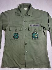 Vintage US Air Force Vietnam Era OG-507 Fatigue Duty Shirt Size Medium 15.5x33 picture