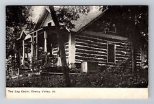 Cherry Valley IL-Illinois, The Log Cabin, Antique, Vintage Postcard picture