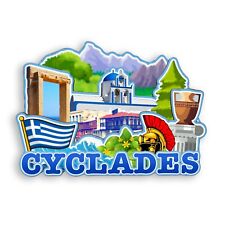 Cyclades Greece Refrigerator magnet 3D travel souvenirs wood craft gifts picture