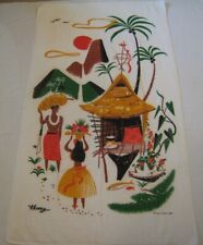 Vintage 1960s Royal Terry Novelty Polynesian/Tropical Beach Towel 64