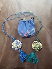 vintage chinese cloisonne necklace Lot & one bag picture