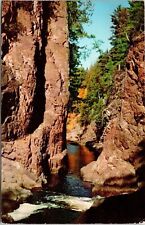 Bad River Gorge Copper Falls State Park Mellen Wisconsin WI Postcard UNP VTG picture