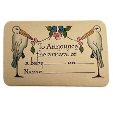 Atq 1915 BIRTH ANNOUNCEMENT Cards STORKS Qty 15 The J Raymond Howe Co Chicago picture