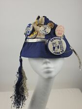 Vintage 1940s-1950s Seward Park High New York Bucket Hat w/ Pinback Buttons picture