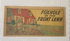 FOXHOLE ON YOUR FRONT LAWN - RARE 1954 MINI GIVEAWAY COMIC - CHARLES BIRO picture