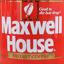 4 VTG MAXWELL HOUSE 12oz Mug Instant Coffee Red Gold Advertisement Souvenir Gift picture