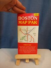 Vintage Boston Massachusetts Map City Host Visitor Information Graphics picture