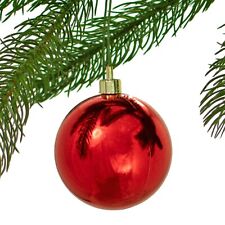 60MM Shiny Red Plastic Ball Ornaments Christmas Tree Decorations Bulk 66pcs picture
